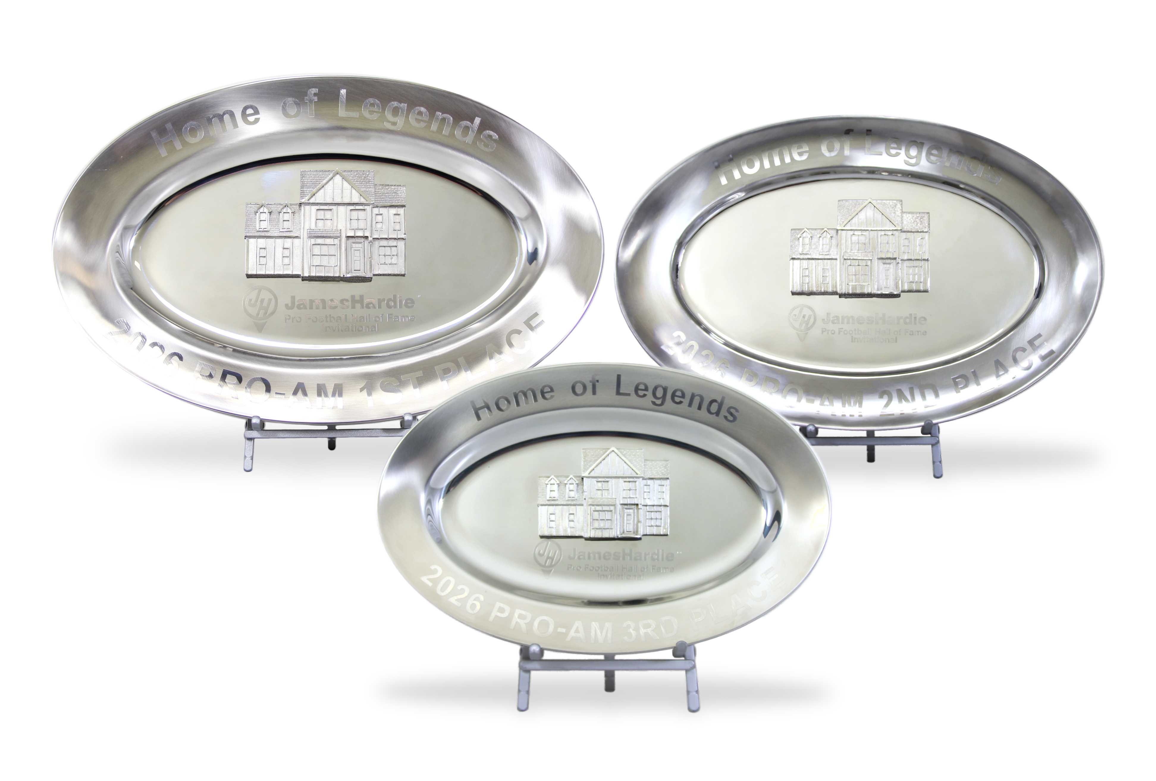 The James Hardie Invitational “Home of Legends” Pro-Am winner trophy trays by Malcolm DeMille